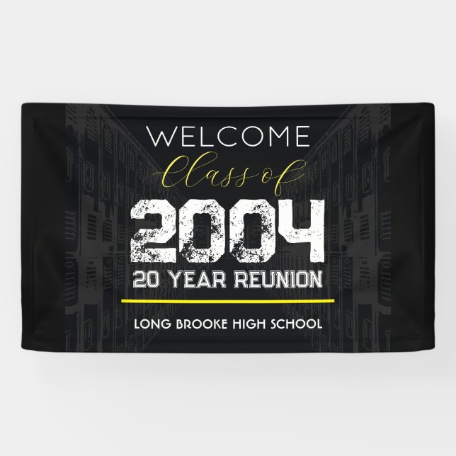 Welcome Class of 2004 20 Year High School Reunion Banner (Horizontal)