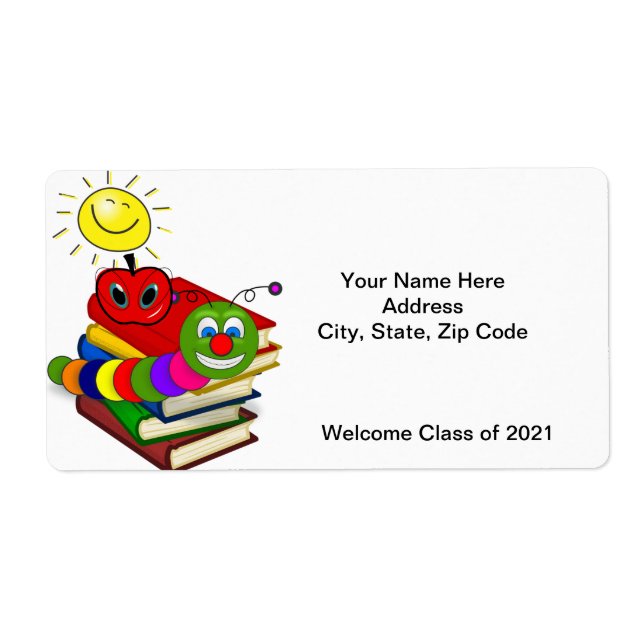 Welcome Class of 2021 Books Bookworm Étiquette (Devant)