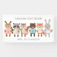 Welcome class sign cute animals