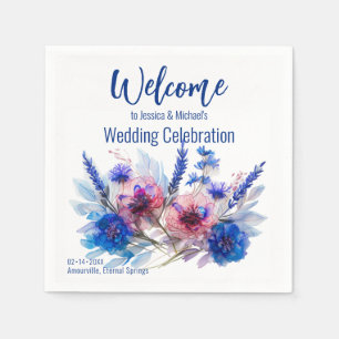 💍Welcome Cornflowers and Lavender  Napkin