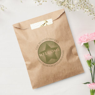 Welcome Custom Name Guest Bedroom Pastel Star Favour Bag
