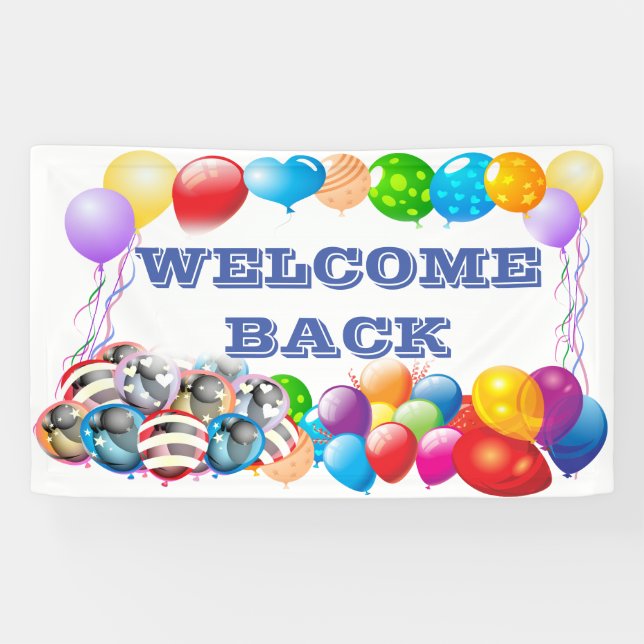 Welcome custom Vinyl Banner 3' x 5' Banner (Horizontal)