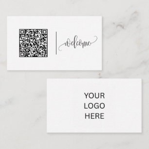 Welcome Customizable QR code And Logo Template Business Card