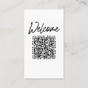 Welcome Customizable QR code And Logo Template Business Card