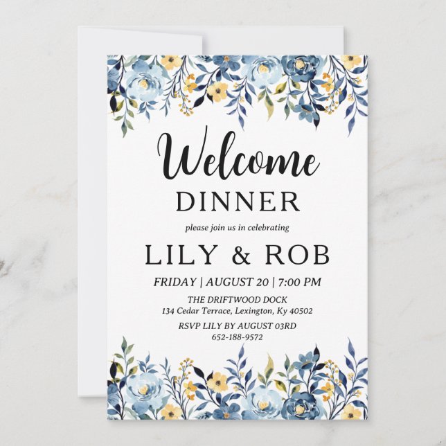welcome dinner invitation (Front)