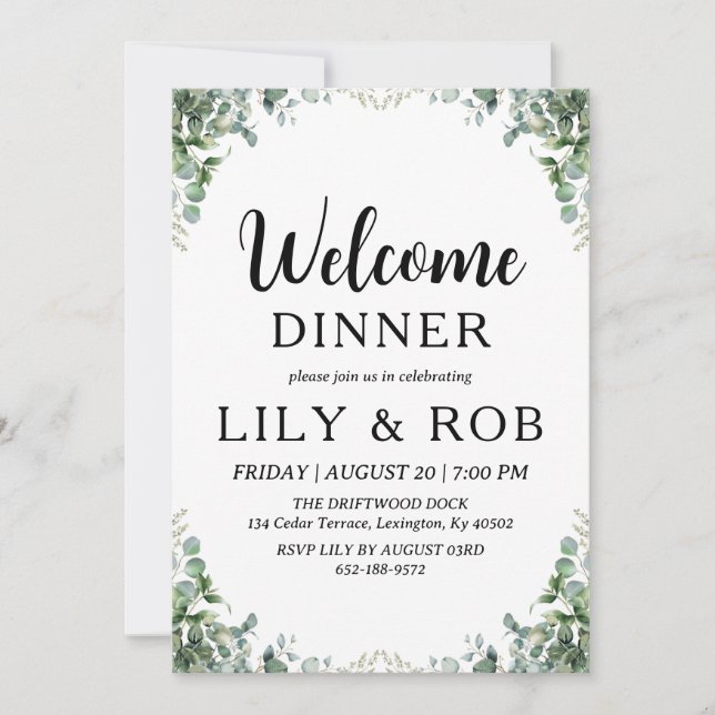 welcome dinner invitation (Front)