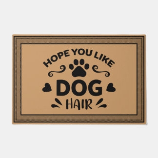 Welcome Door Mat Hope You Like Dog coconut colour