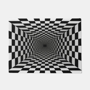 Welcome Door Mat Optical Illusion Vortex 3D