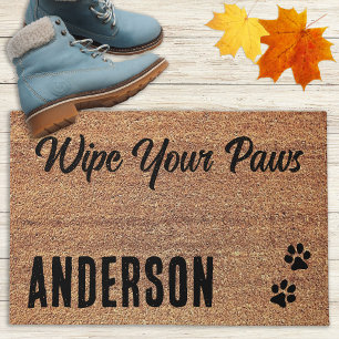 Welcome Doormat - Dog Lover - Wipe Your Paws