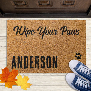 Welcome Doormat - Dog Paw Print Doormat