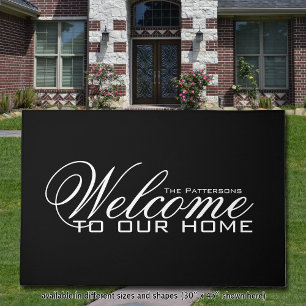 Welcome Doormat Family Name Simple Elegance