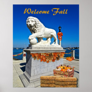 Welcome Fall Coastal St Augustine Florida Poster