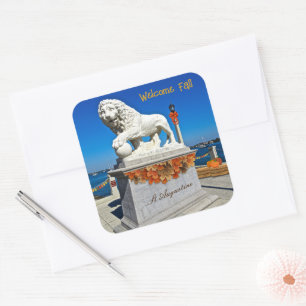 Welcome Fall Coastal St Augustine Florida  Square Sticker