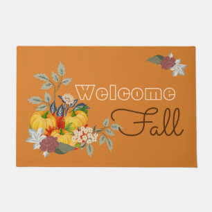 Welcome Fall Floral Design Doormat