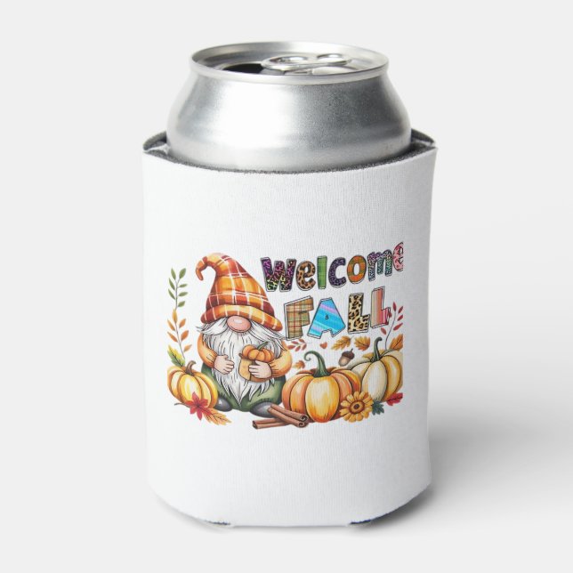 Welcome Fall Gnomes Classic T-Shirt.png Can Cooler (Can Front)