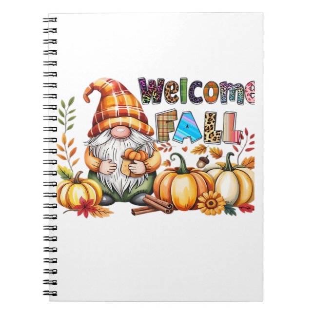 Welcome Fall Gnomes Classic T-Shirt.png Notebook (Front)