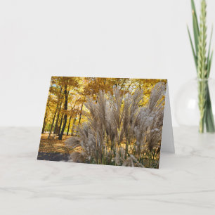 Welcome Fall Golden Twilight Miscanthus  Card