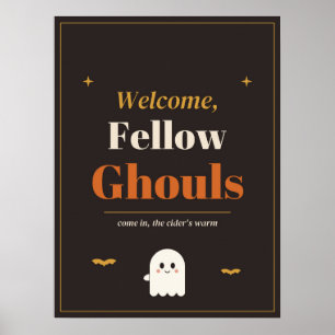 Welcome, Fellow Ghouls Cozy Halloween Wall Art