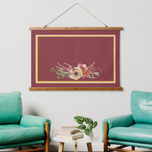 Welcome floral  hanging tapestry