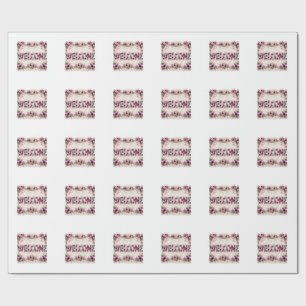Welcome Floral Wrapping Paper