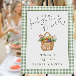 Welcome Fresh off the Market Gingham Bridal Shower
