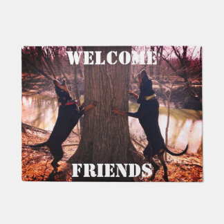 Welcome Friends Coon Hounds Treeing Mat