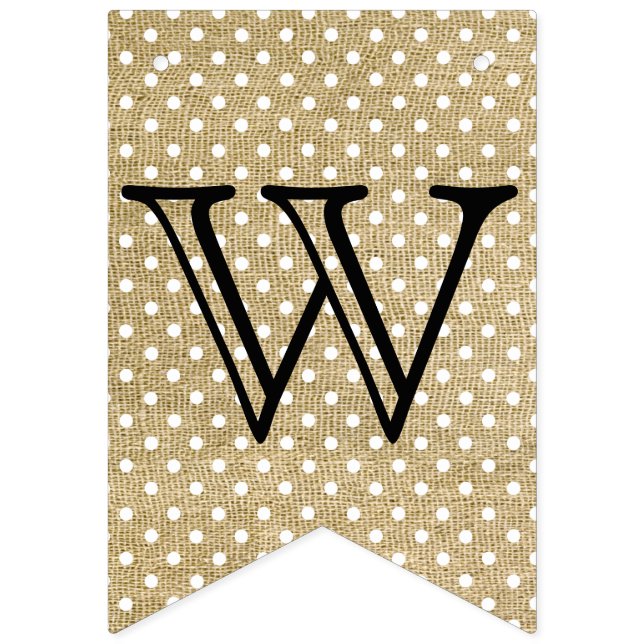 Welcome Friends with Mason Jars Bunting Flags (First Flag)