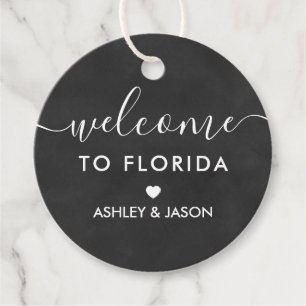 Welcome Gift Tag, Wedding Welcome Bag, Chalkboard Favour Tags