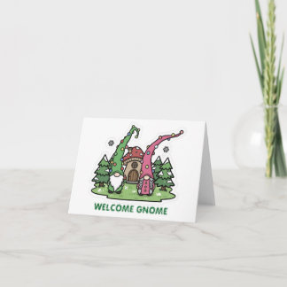 Welcome Gnome  Thank You Card