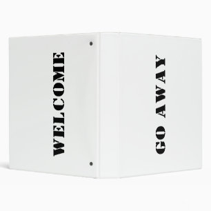Welcome / Go Away Binder