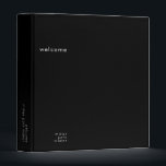 Welcome Guest Information Guide Book Binder<br><div class="desc">Modern guest information binder features a minimal photo design in a classic black and white colour palette. "Welcome" and custom rental name or custom text presented in simple font. Shown with a custom welcome message, rental name and photo on the front in modern typography, this personalized professional vacation rental binder...</div>
