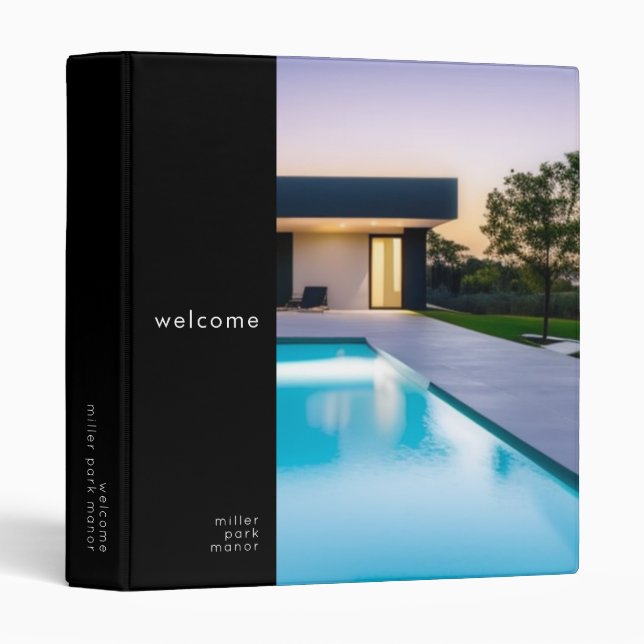 Welcome Guest Information Guide Book Binder (Front/Spine)