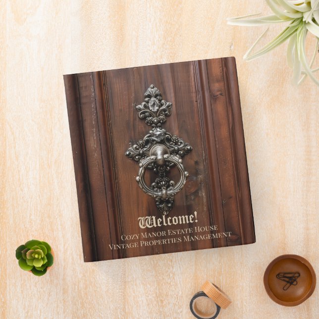 Welcome Guest Rental Vacation Property Vintage Binder (In Situ)