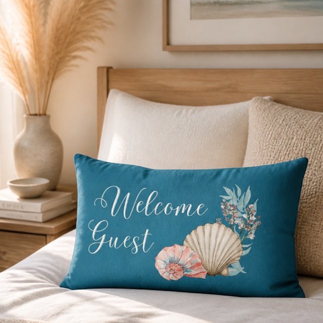 Welcome Guest / Seashell Lumbar Pillow (Creator Uploaded)