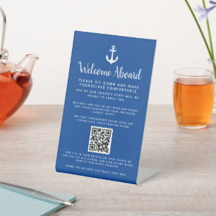 Welcome guest sign QR code logo