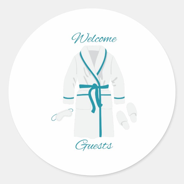 Welcome Guests Classic Round Sticker (Front)