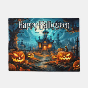 Welcome Halloween Haunted House Doormat