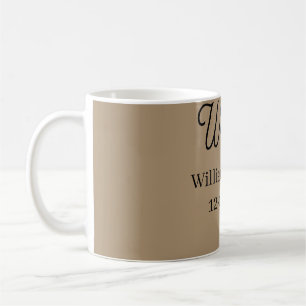 Welcome home add family name house inauguration coffee mug