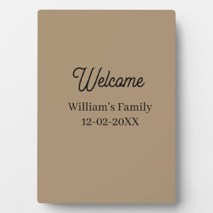 Welcome home add family name house inauguration  plaque