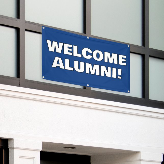 Welcome Home Alumni Banner (Outside Building)