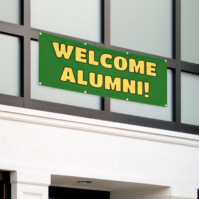 Welcome Home Alumni Banner (Outside Building)