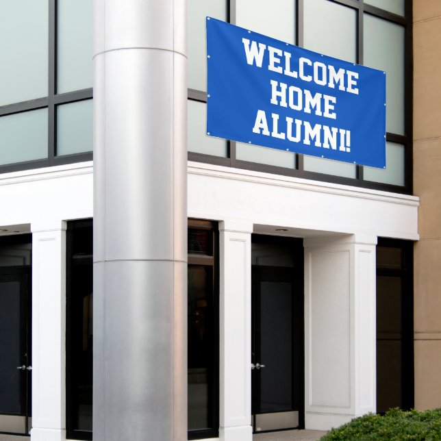 Welcome Home Alumni Banner (Outside Building)