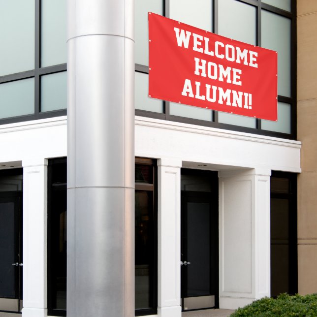 Welcome Home Alumni Banner (Outside Building)