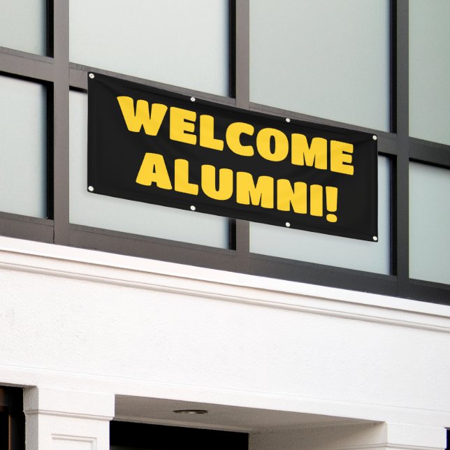 Welcome Home Alumni Banner (Outside Building)