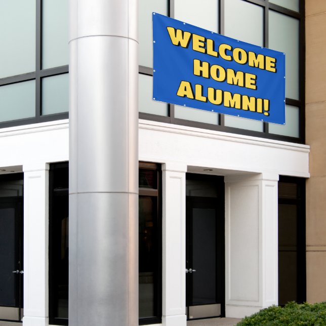 Welcome Home Alumni Banner (Outside Building)