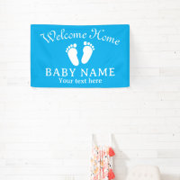 Welcome Home Baby Feet decoration banner
