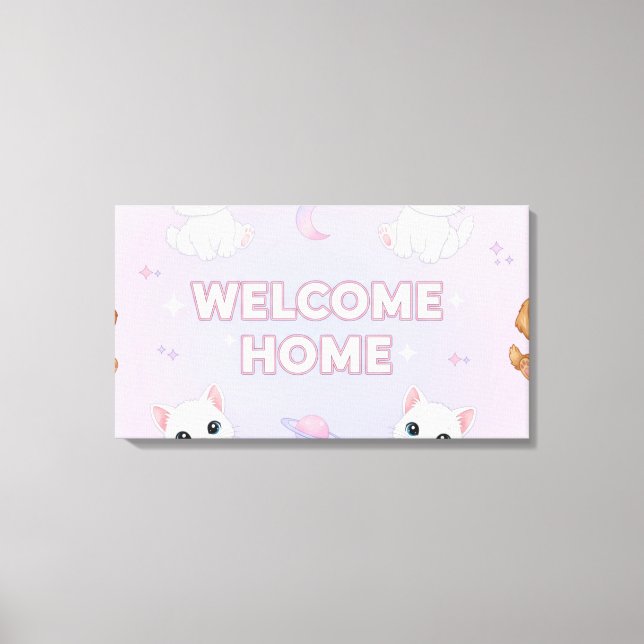 Welcome home  canvas print (Front)