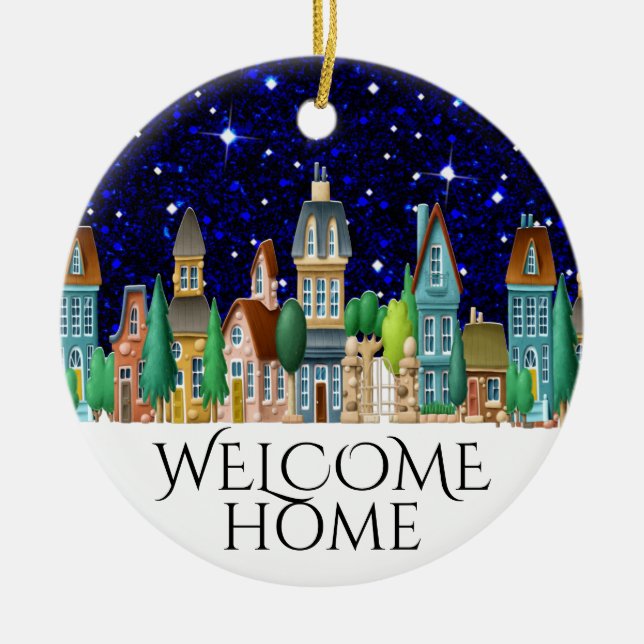 Welcome Home Ceramic Ornament (Front)