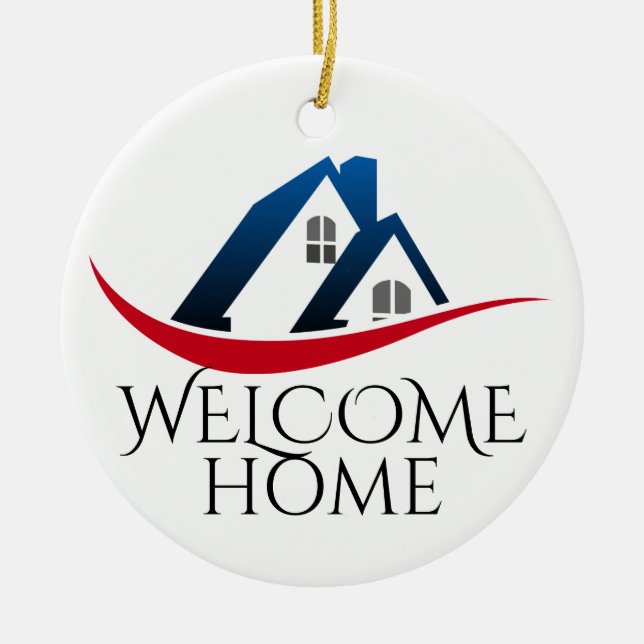 Welcome Home Ceramic Ornament (Front)
