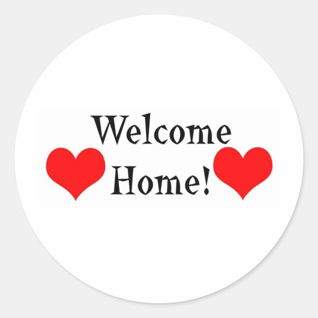 Welcome Home Classic Round Sticker (Front)